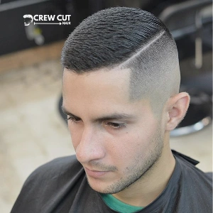 Crew Cut with Hard Part