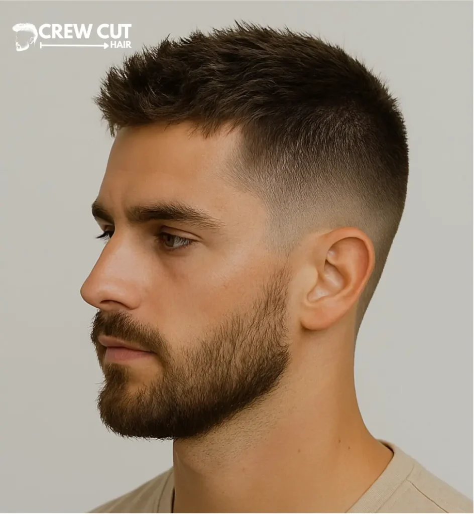 Textured Long Crew Cut