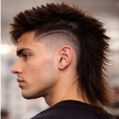 Burst Fade Mohawk Mullet