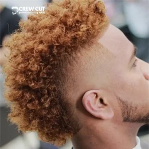 Burst Fade Mullet Curly Hair