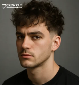 Curly French Crop Low Fade