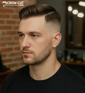 high fade comb over at three weeks before and after.