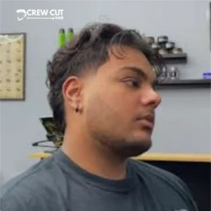 Low Taper Mullet Middle Part