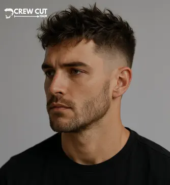 Messy Crew Cut Fade