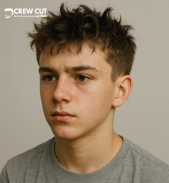 Messy Crew Cut Hairstyle