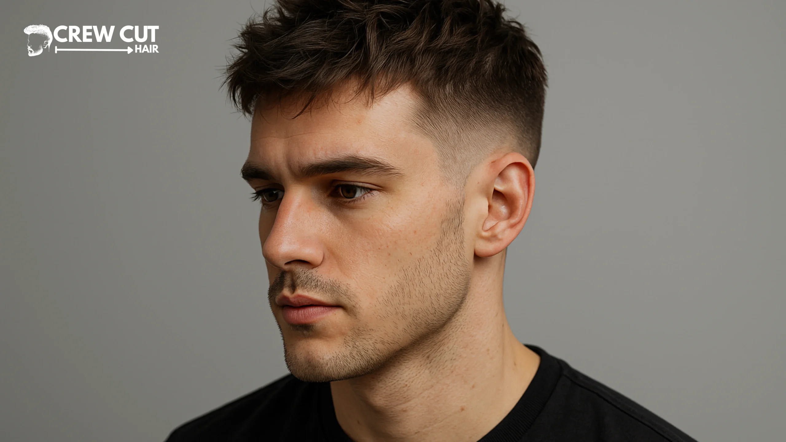 Modern Short Messy Crew Cut:
