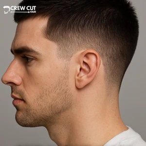 Straight Hair Low Fade Crew Cut