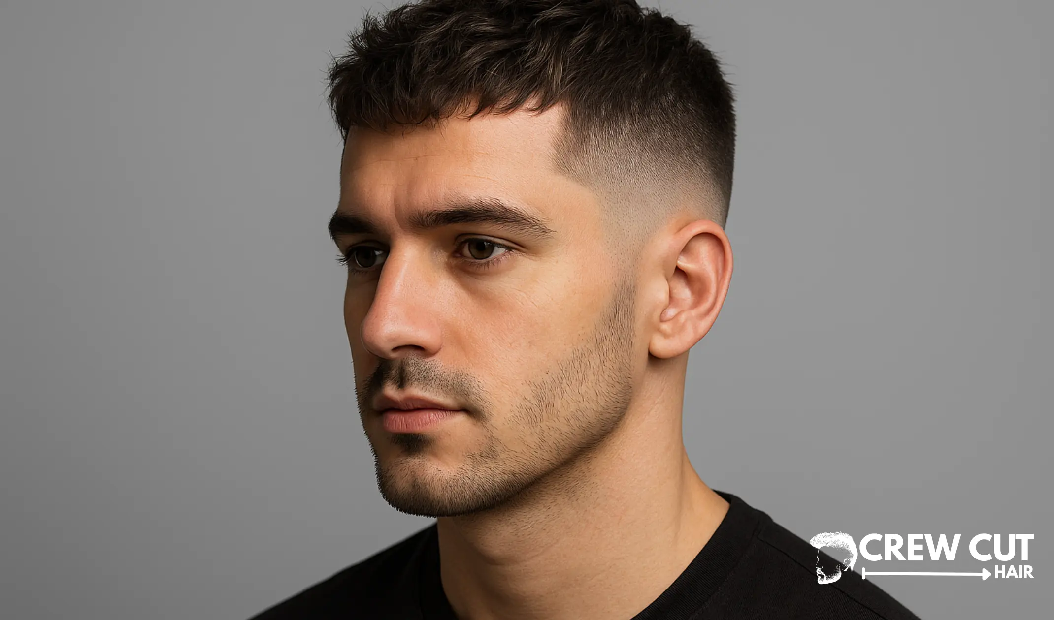 Textured Crew Cut Low Fade