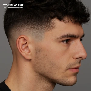 Wavy Low Fade Crew Cut