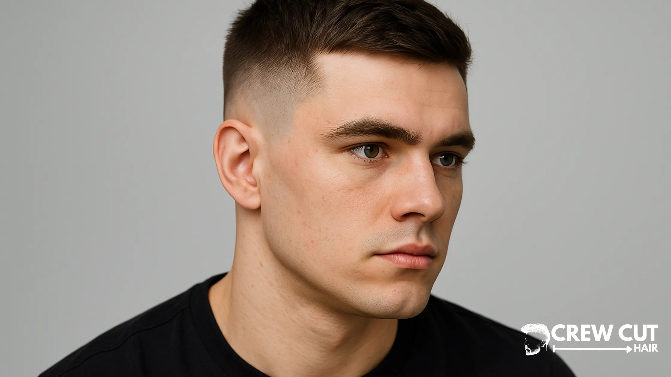 mid fade crew cut hairstyle