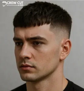 extured French crop low taper, clean side profile with protected weight line.