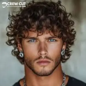 Curly Shag Haircut for Men