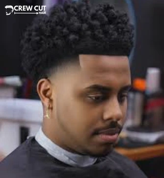 High fade haircut men black