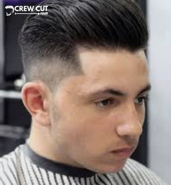 High fade haircut men round face