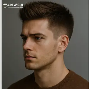 Long Crew Cut Side Part