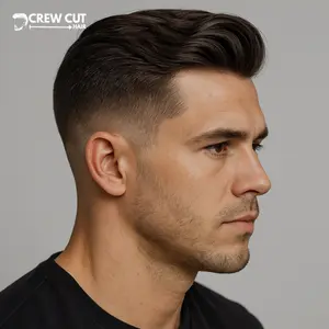 Long Crew Cut with Low Fade