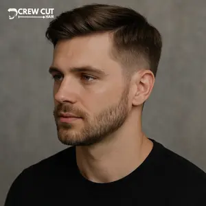 Long Crew Cut with Mid Fade