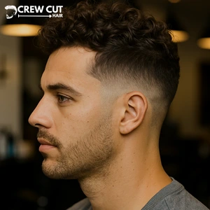 Low Fade Haircut Men for Curly Hair