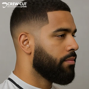 Low Fade Haircut with a Beard
