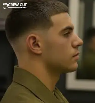 Low Taper Buzz Cut with Drop Fade Shape