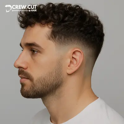 Low Taper Fade Curly Hair with Defined Shape