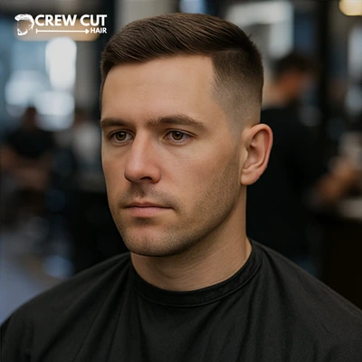 Low Taper Fade Straight Hair with Side Part