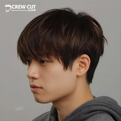 Low Taper Fade with Textured Fringe