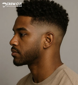 Medium high fade with texture