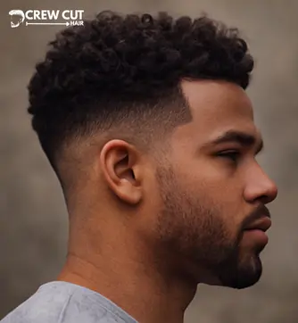 Mid Fade Haircut Men for Curly Hair
