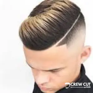Shorts Comb Over Fade with Line