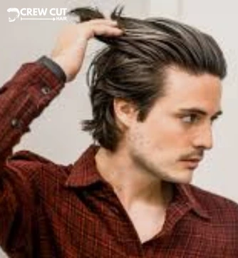 Slicked-Back Medium Length Hair