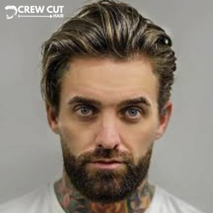 Slicked-Back Medium Length Hair