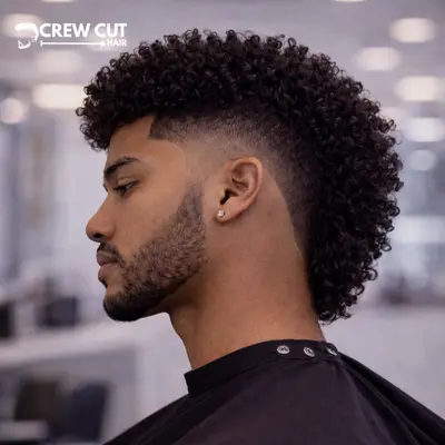Burst Fade Curly Hair Men (Everyday Look)
