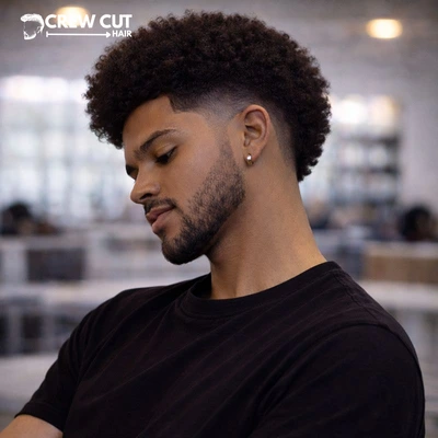 Burst Fade Curly Hairs