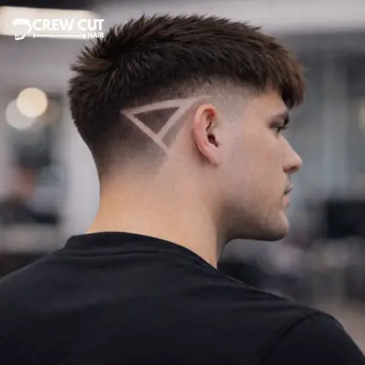 Burst Fade Geometric Design (Triangle and Negative Space)