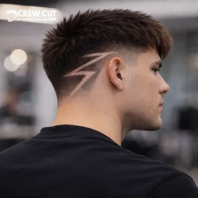 Burst Fade Lightning Bolt Design