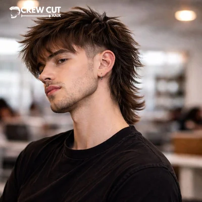 Burst Fade Mullet