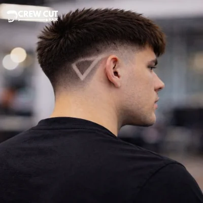 Burst Fade With V Design (Not Neckline)