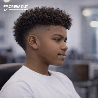 Burst fade haircut boys with low burst and soft edges