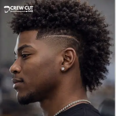 Burst fade mohawk for Black men