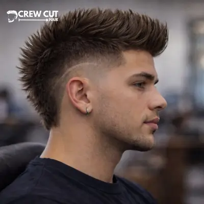 Burst fade mohawk short hair