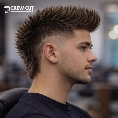 Burst fade mohawk white guy look