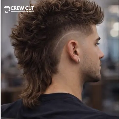 Burst fade mohawk with mullet