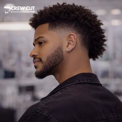 Curly Low Burst Fade