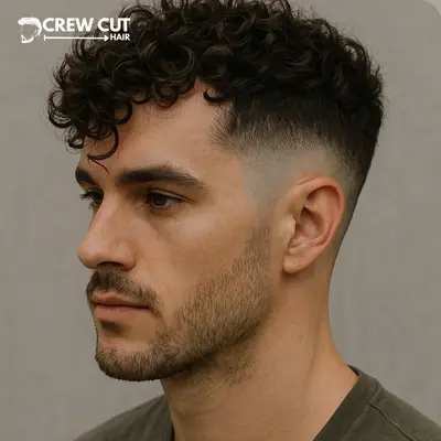 Curly Undercut Medium Messy Mens Curly Hairstyle