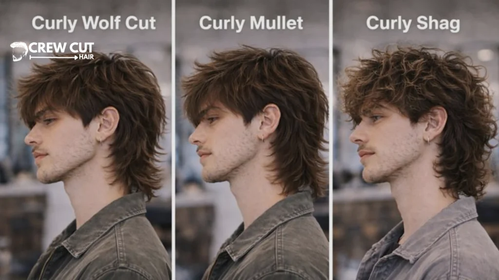 Curly Wolf Cut vs Curly Mullet vs Curly Shag