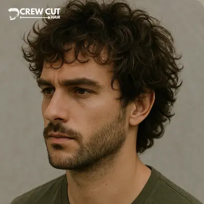 Length Medium Messy Mens Curly Hairstyles
