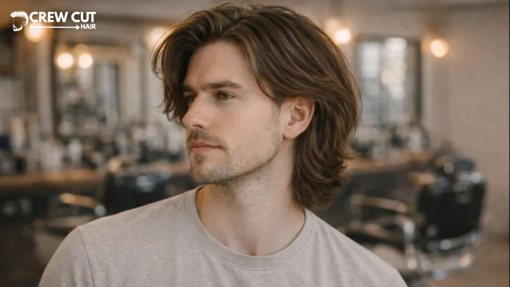 Long messy hairstyles for men with straight hair