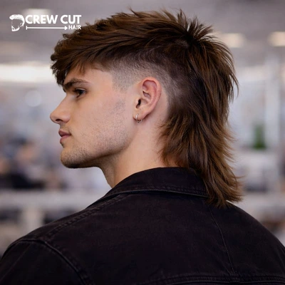 Low Burst Fade Mullet