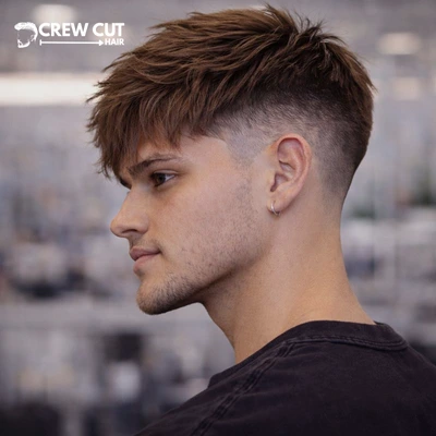 Low Burst Fade Textured Fringe